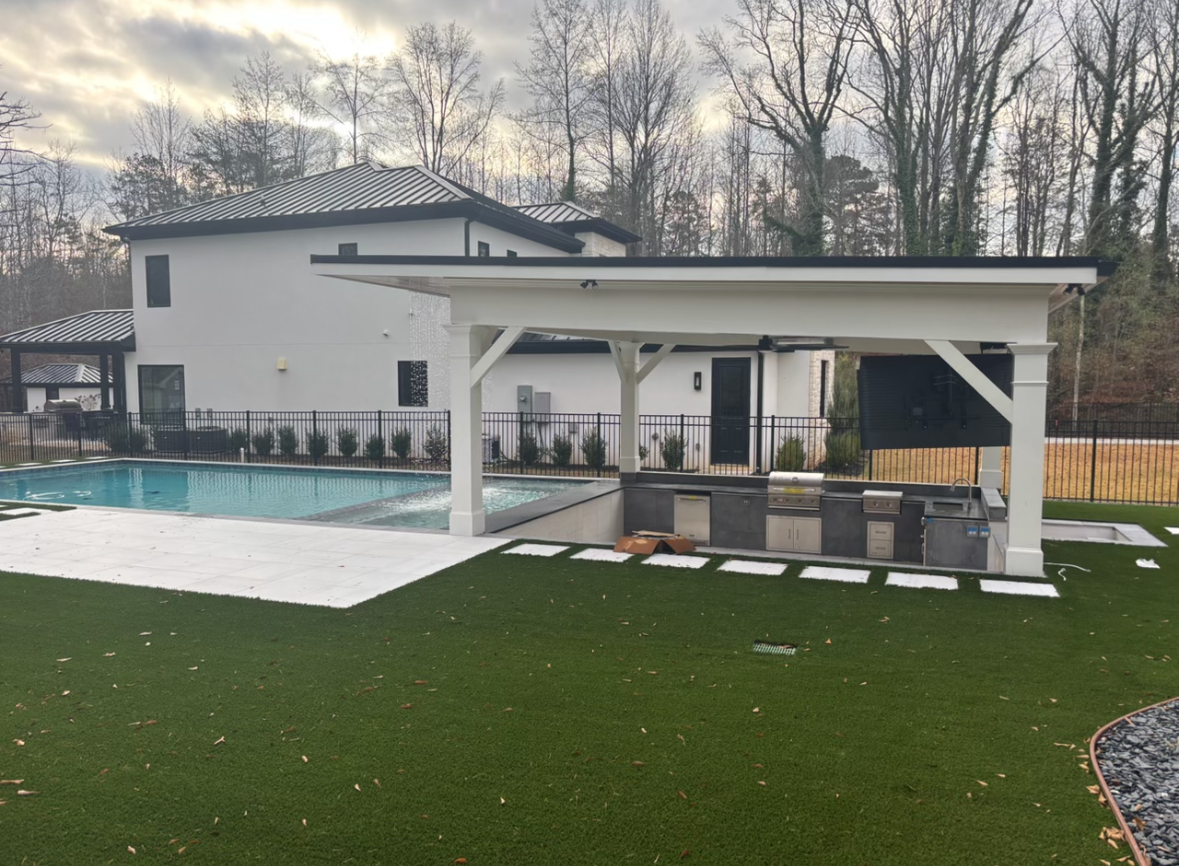 Outdoor construction design blueprint space